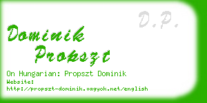 dominik propszt business card